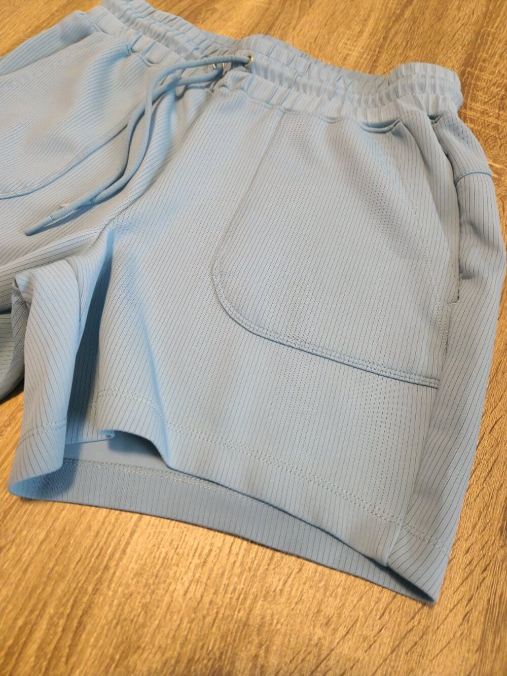 Mondetta Adriatic Blue Ribbed Lounge Shorts Drawstring Size Small - Picture 4 of 6